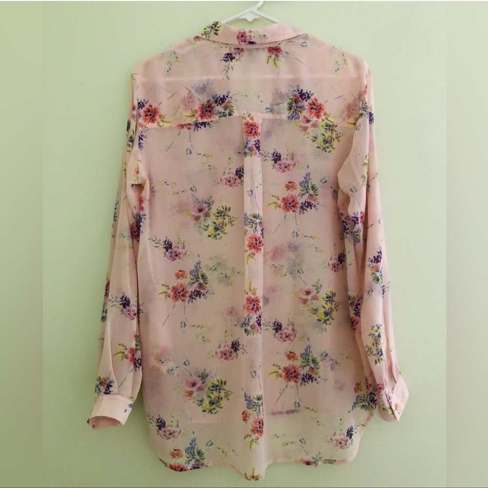 Vintage!!! Victoria's Secret ✨️ Floral Pink Women's Blouse Size S - Picture 2 of 8